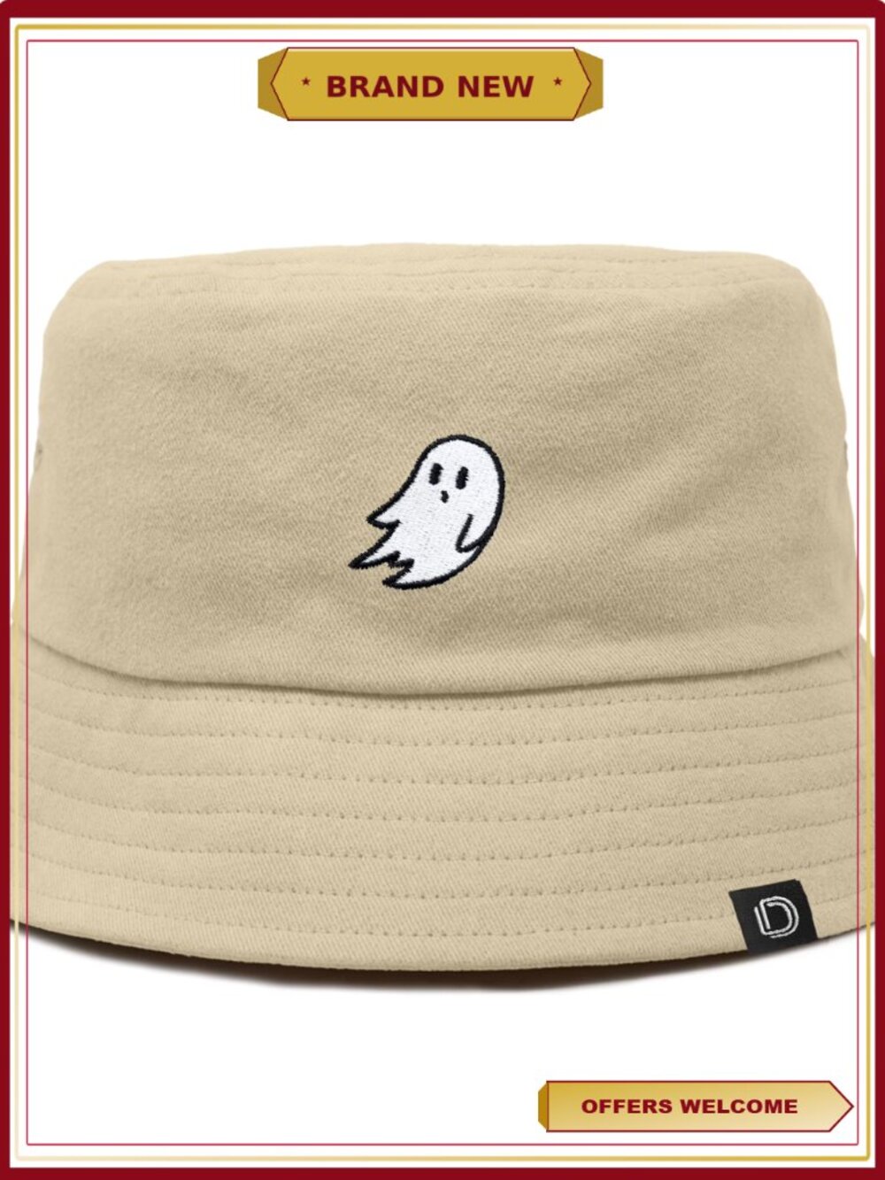 Dalix Ghost Cotton Bucket Hat Lightweight Outdoor Travel Beach Everyday Men's